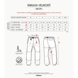 Kalhoty MOTH unisex 246/02 tm. šedá